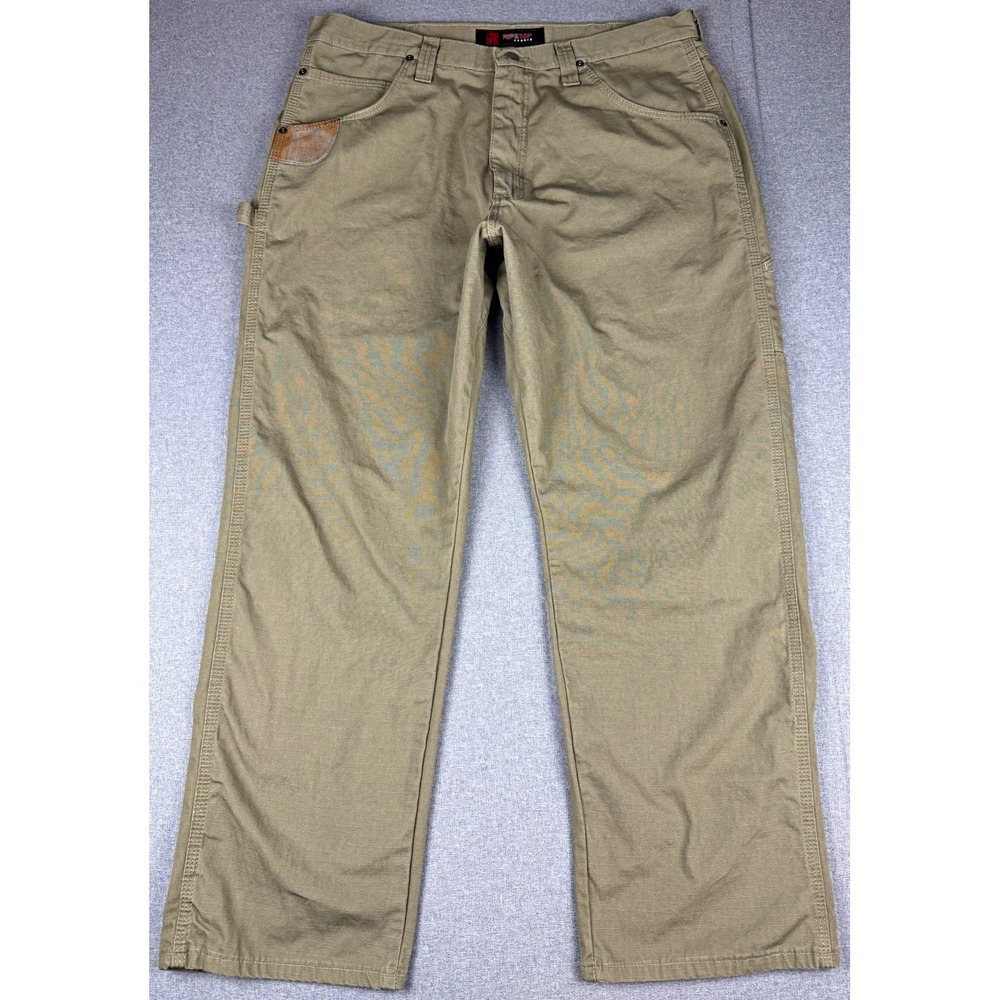 Wrangler RIGGS Workwear Mens 40x32 Ripstop Ranger Carpenter Pants Khaki